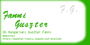 fanni guszter business card